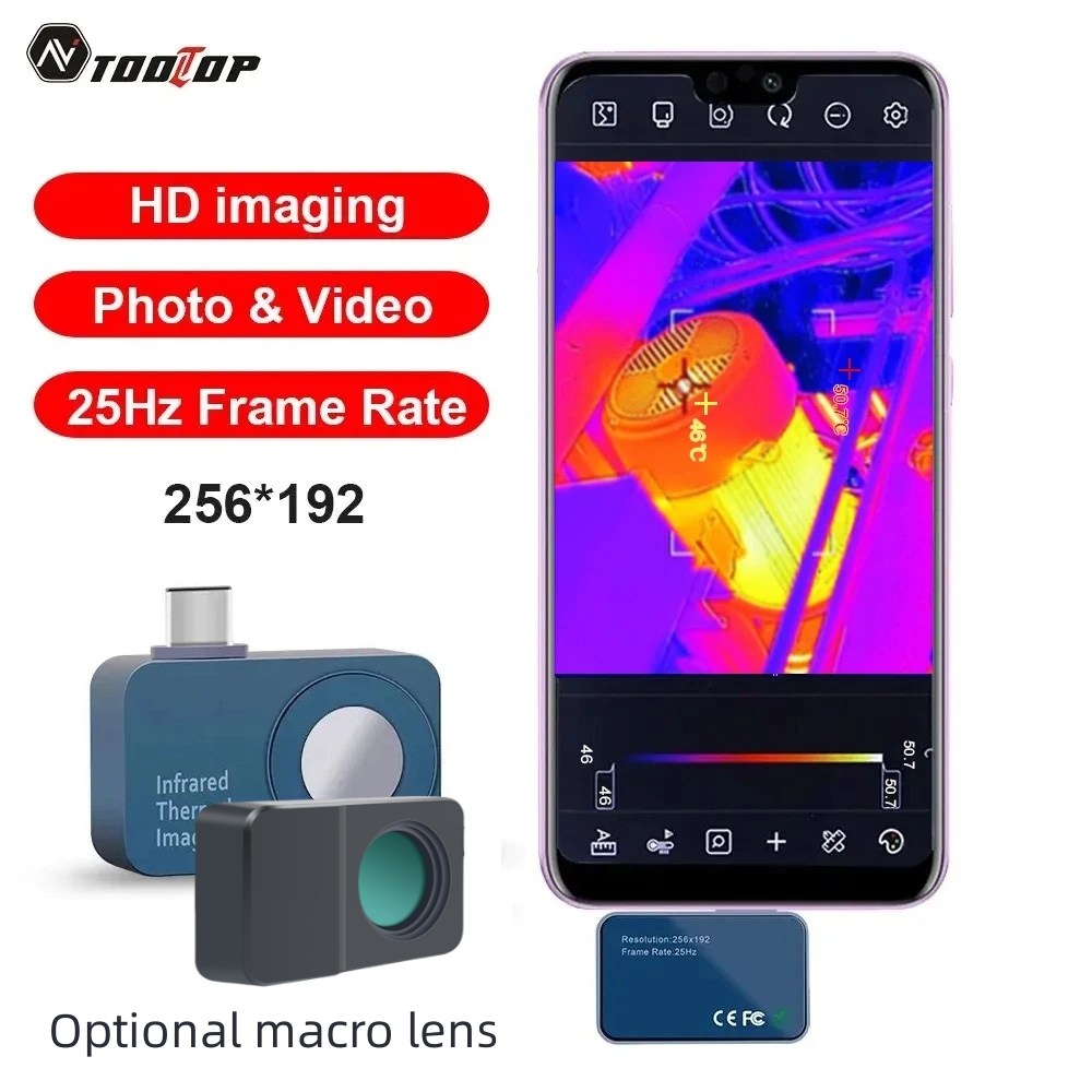 TOOLTOP T7 256*192 Android Typ - Infiray P2 Pro Macro Lens review and price