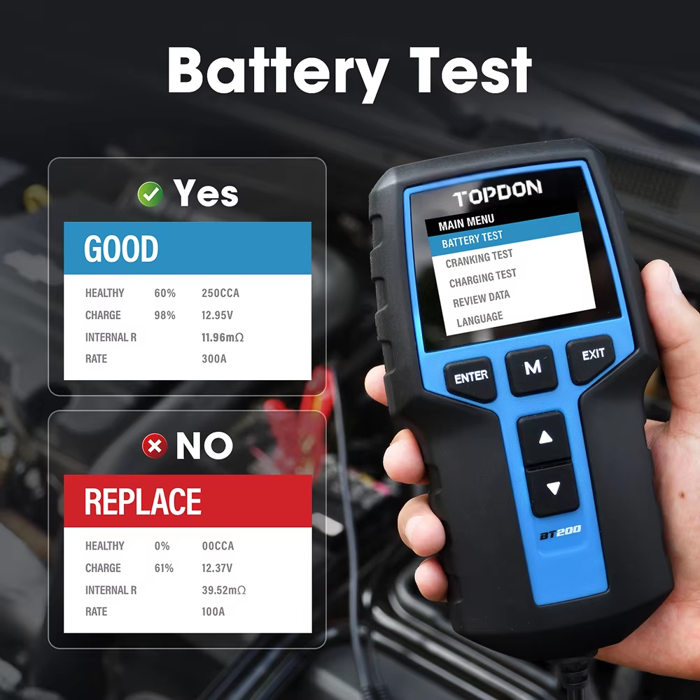 TOPDON BT200 Car Battery Teste - Topdon Tc001 Thermal Camera review and price
